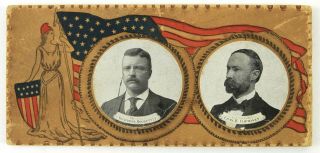 1901 - 1909 Theodore Roosevelt & Charles Fairbanks Chandler & Co.  Desk Display
