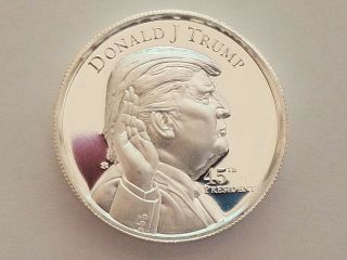 2 Oz.  999 Fine Silver Coin (ultra High Relief) Donald J.  Trump 45th President