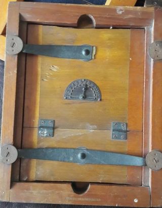 Antique 1890 ' s Scovill & Adams Co NY contact Printing Frame wood 10x8 Victorian 6