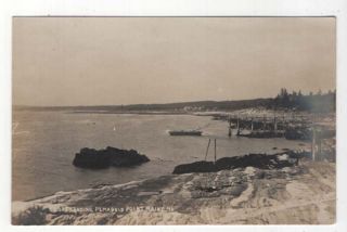 Rppc,  Pemaquid Point,  Maine,  Early View Of The Boat Landing