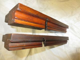 2 Antique Wooden Molding Plane 3/8 1/2 RARE SPAULDING ITHACA NY ALL NR 3