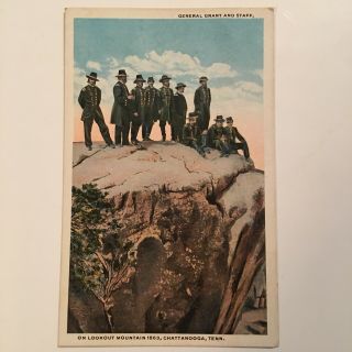 Chattanooga Tenn Union Army General Grant And Staff On Lookout Mountain 1863