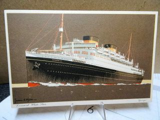 Postcard Cunard White Star Line Georgie Signed James S Mann