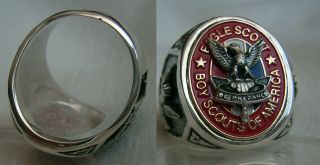 Boy Scout of America Eagle Scout Ring silver 925 2