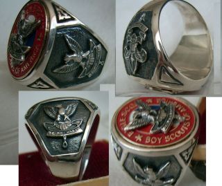 Boy Scout of America Eagle Scout Ring silver 925 3