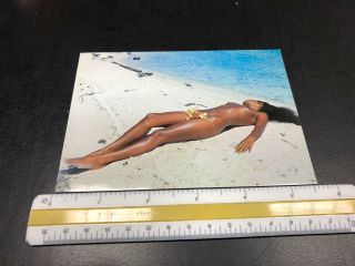 Hawaii Nude Bathing Beauty Pinup Postcard Woman At Beach 1980s 3