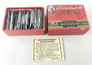 Vintage Antique - Nos Box Of Vintage Esterbrook Accountant Pen Nibs No 555