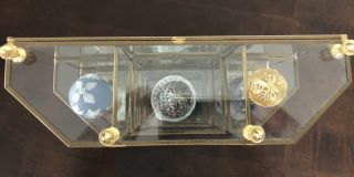 Franklin 12 Eggs With Glass & Brass Display Case 3