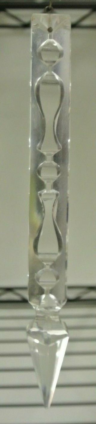 Vintage Crystal Spear Prism For Lamp 9 - 1/4 " Long.  Sparkle Accents/ Decor Craft