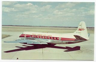 T.  C.  A.  Trans Canada Airlines Vickers Viscount At Windsor Airport Ontario Canada