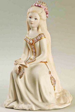 Cybis Rapunzel Pink Porcelain Figurine Holding Mirror Limited Edition 351/1000