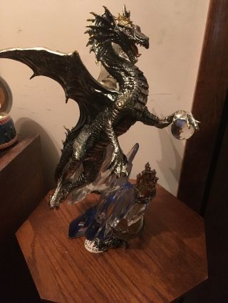Franklin Silver Dragon With Crystal