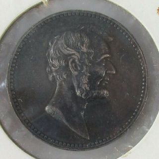 Abraham Lincoln James Garfield Bronze Medalet Coin Token Medallion 2
