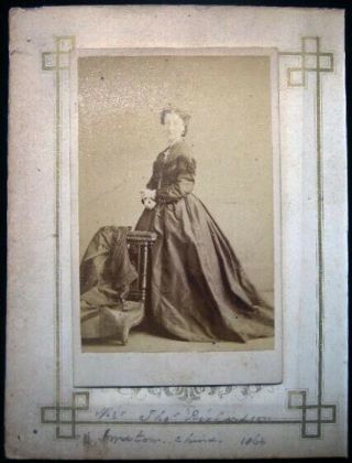 1864 Mrs.  Thomas Richardson Carte De Visite Photo Swatow China
