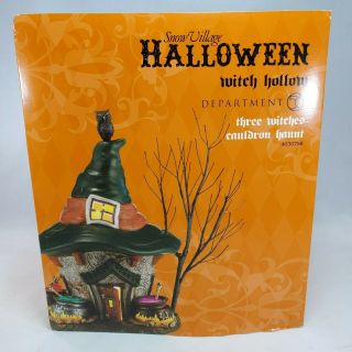 Dept 56 Snow Village Halloween Three Witches Cauldron Haunt Trick Or Treat Lane