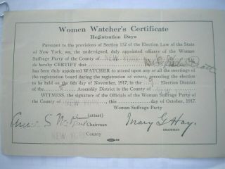 Suffrage Party Votes For Women Watcher 