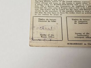 1947 BOY SCOUT JAMBOREE - CERTIFICATE OF ID CARD - w/ PHOTO & FINGERPRINT 5
