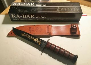 2004 Ka - Bar U.  S.  Army Iraqi Freedom Knife No.  02 - 9127 With Sheath And Box
