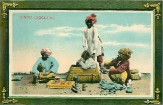 Pc India Indian Hindu Jugglers Asia Ethnic / Social History C1912