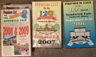 Sandwich Fair Premium list books 1997 - 2016,  Dekalb County IL 3