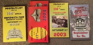 Sandwich Fair Premium list books 1997 - 2016,  Dekalb County IL 4