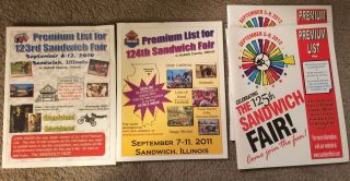 Sandwich Fair Premium list books 1997 - 2016,  Dekalb County IL 5