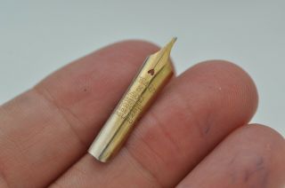Rare Vintage Spare Mabie Todd Swan 3 Fountain Pen Nib 14ct Gold Medium Tip 2