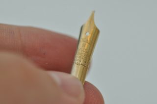 Rare Vintage Spare Mabie Todd Swan 3 Fountain Pen Nib 14ct Gold Medium Tip 4