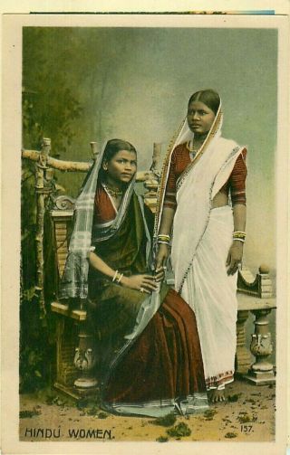 Pc India Indian Hindu Women Ethnic / Social History C1912