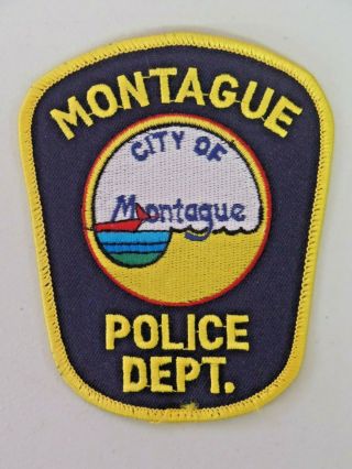 Vintage City Of Montague Police Dept.  Patch Embroidered Michigan 4406