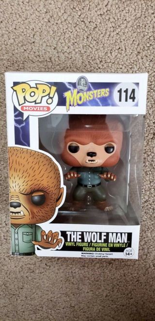 Funko Pop Movies 114 The Wolf Man Universal Monsters Vaulted