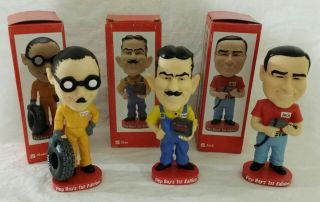 1st.  Edition - Pep Boys Bobblehead Dolls - Manny,  Moe & Jack.  With Boxes