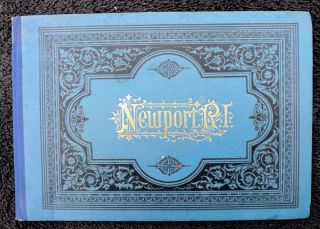 Antique 1892 Newport R.  I.  Photo Book A.  Wittemann Albertype Co.  12 Pics Booklet