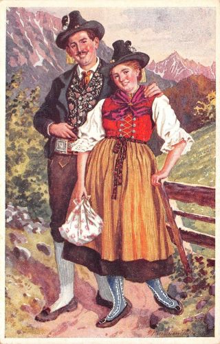 C21 - 8128,  Romance Larrenz Bei Zmif.  Postcard.