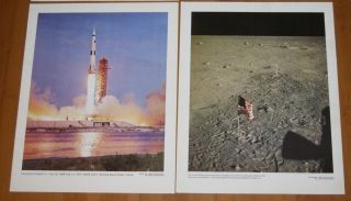 Vintage 1969 Apollo 11 Moon Landing NASA Issued 11x14 Photo Set Of 12 4