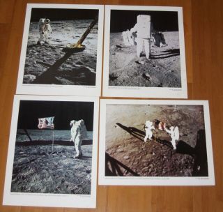 Vintage 1969 Apollo 11 Moon Landing NASA Issued 11x14 Photo Set Of 12 5