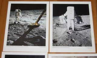 Vintage 1969 Apollo 11 Moon Landing NASA Issued 11x14 Photo Set Of 12 7