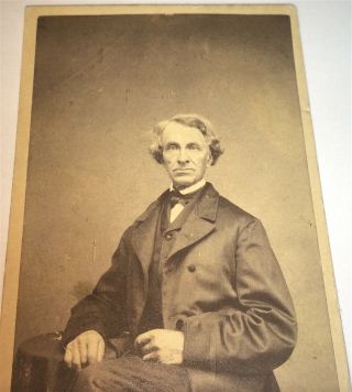 Rare Antique Occupational American Author,  Publisher Joel Munsell Ny Cdv Photo