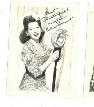 5x7 " Autographed Photograph 1940s Harry James Big Band Singer Helen Forrest