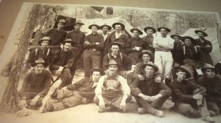 Rare Antique American Soldiers At Camp 1st Ohio Vol Artillery Cabinet Photo Us