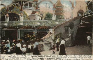 1907 Coney Island,  NY Helter Skelter Slide,  Luna Park Kings County York 2