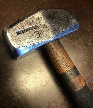 Awesome Vintage True Temper 3 Lbs.  Sledgehammer Blacksmith Hammer Knife Making