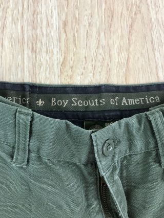 Boys Scouts of America Youth Size 12 Green Polyester Blend Cargo Shorts 3