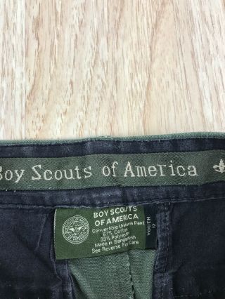 Boys Scouts of America Youth Size 12 Green Polyester Blend Cargo Shorts 4