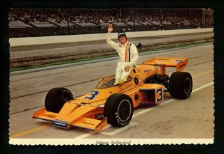 Car Auto Racing Postcard Indy 500 Indianapolis,  In Johhnny Rutherford 1974
