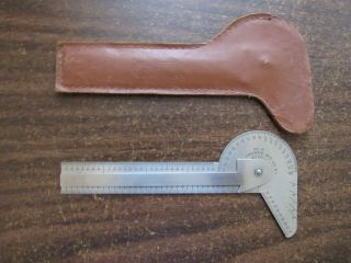 Vintage 1937 General Hardware No.  16 Machinist Protractor Rule Divider Table Tool