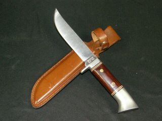 Vintage Western Usa W36 Fixed Blade Hunting Knife W/ Sheath