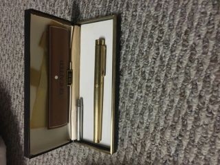 Vintage Sheaffer Targa Gold Plated Fountain Pen - Model 1005 W Receipt