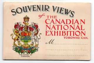 C.  N.  E.  Toronto Ontario Canada 1930 - 40 Harris Patriotic Postal Souvenir Folder