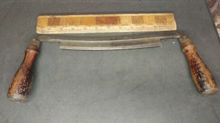 Antique Vintage Witherby Draw Knife Woodworking Shave Tool 8 " Blade